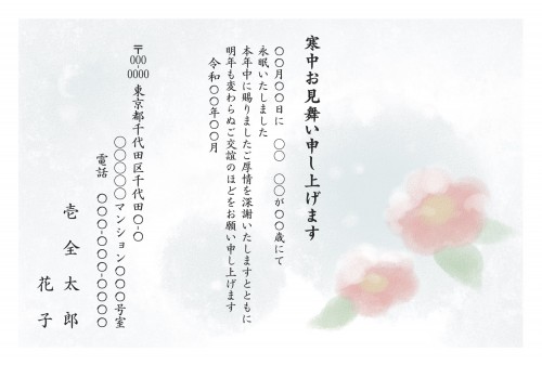 ハガキ中止です。 私製10枚 喪中はがき 手書き記入タイプ 私製ハガキ 切手なし 裏面印刷